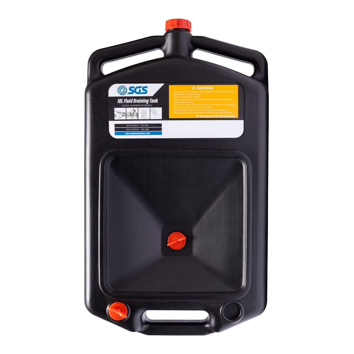 SGS Oil Drain Pan and Storage Container - Polyethylene 10L
